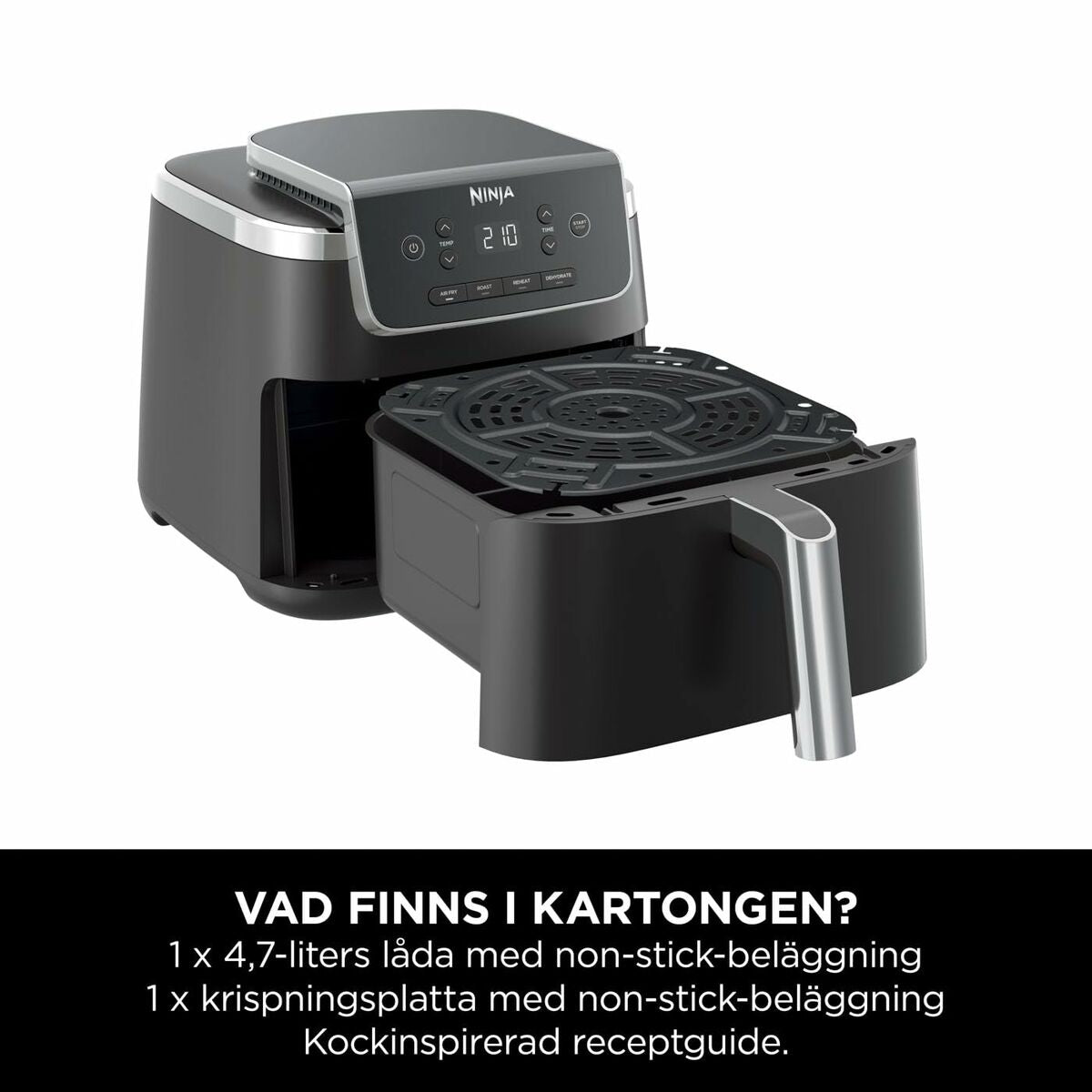 Heißluftfritteuse NINJA AF140EU Schwarz 1750 W 4,7 L