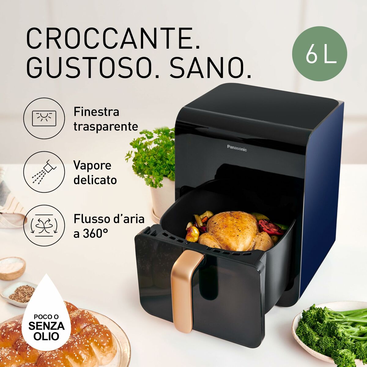 Heißluftfritteuse Panasonic NF-CC600AXE 1450 W 6 L