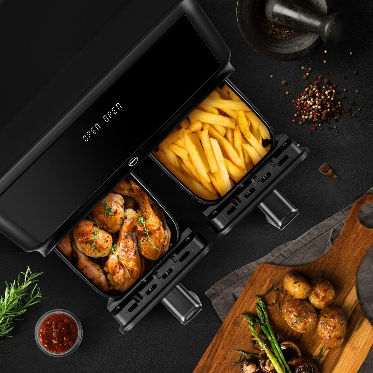 Heißluftfritteuse Eldom FR210 dualcrisp 8 L
