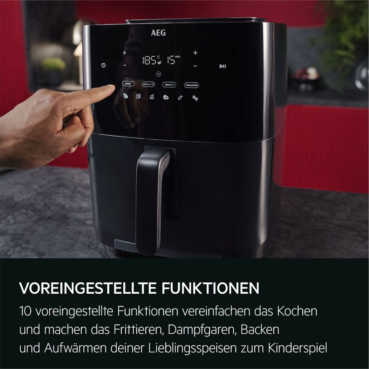 Heißluftfritteuse AEG AAF7SB Schwarz 1700 W 6,9 l