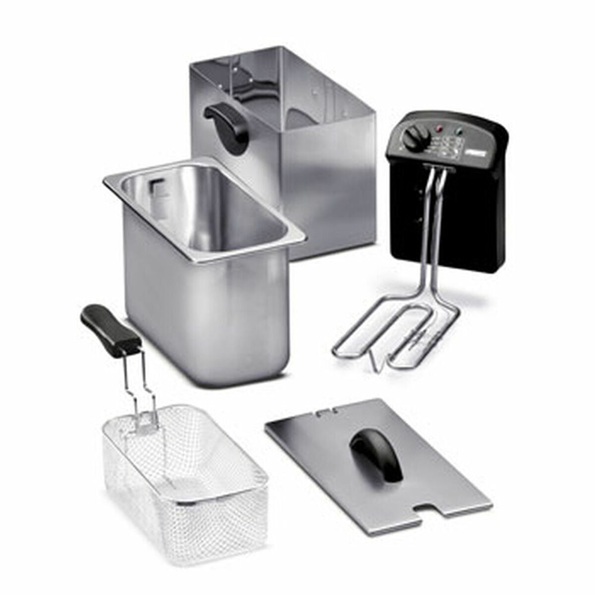 Fritteuse Princess 01.182626.01.050 2000 W 3 L Schwarz Silberfarben Stahl