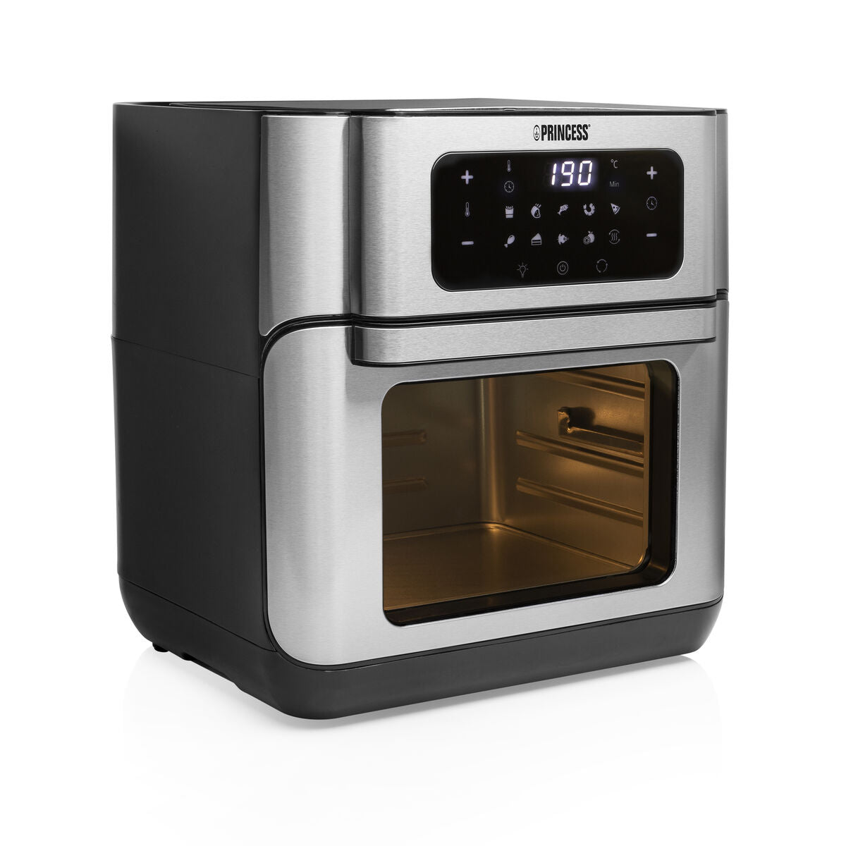 Heißluftfritteuse Princess 01.182065.01.001 1500 W 10 L Schwarz Silberfarben