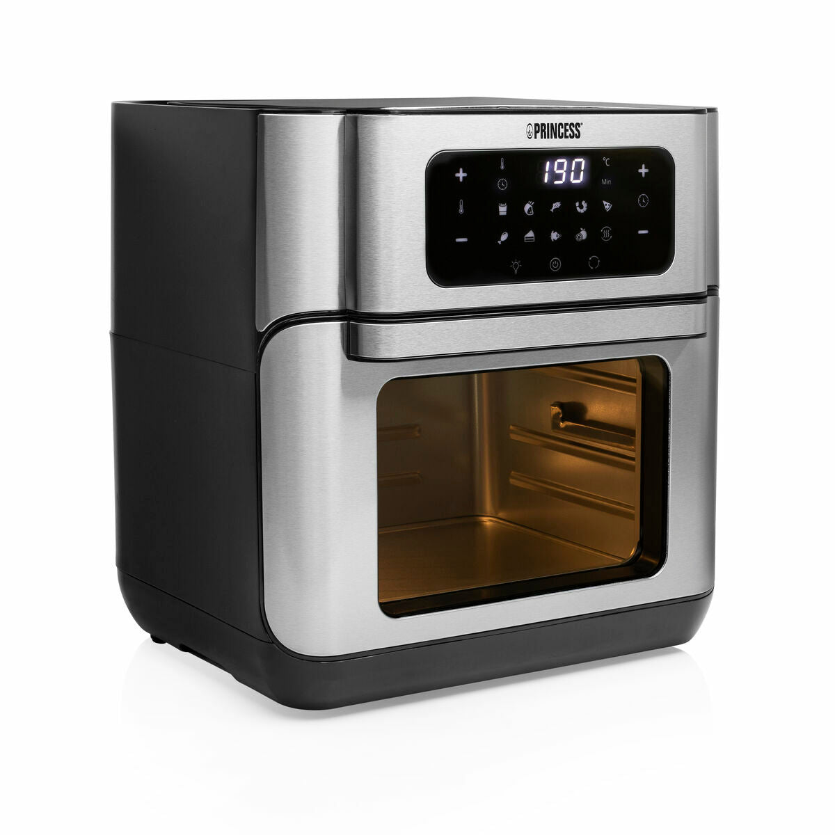 Heißluftfritteuse Princess 01.182065.01.001 1500 W 10 L Schwarz Silberfarben