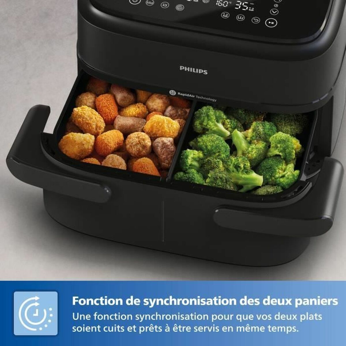 Heißluftfritteuse Philips Schwarz